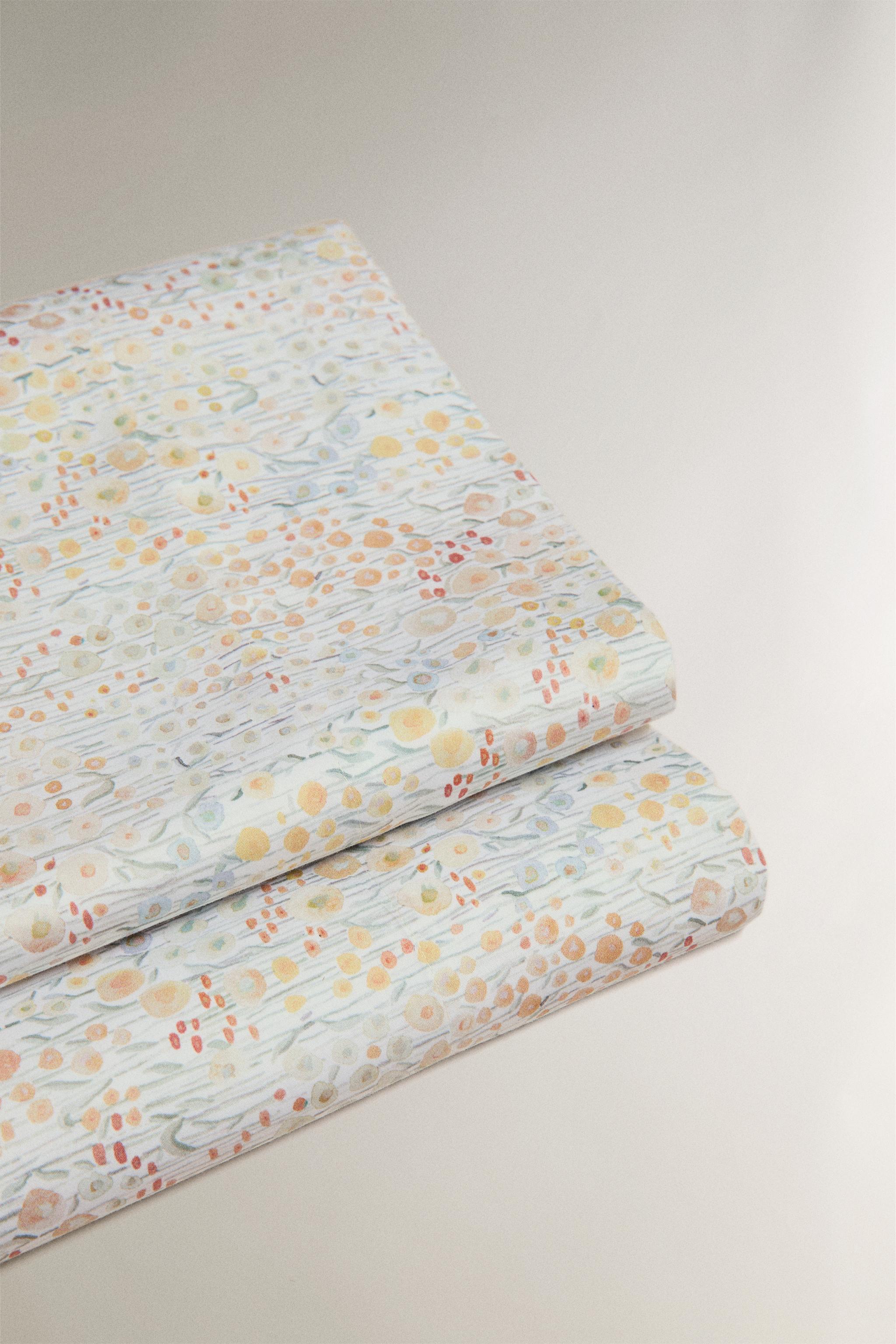 MINI FLORAL PRINT SATEEN FLAT SHEET
